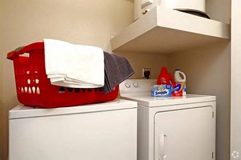 Full-size washer and dryers included